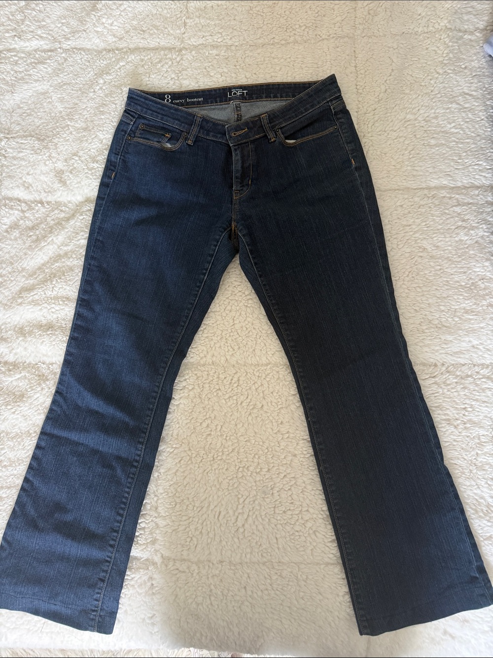 LOFT Dark Blue Flare & Wide Leg Women's Jeans
